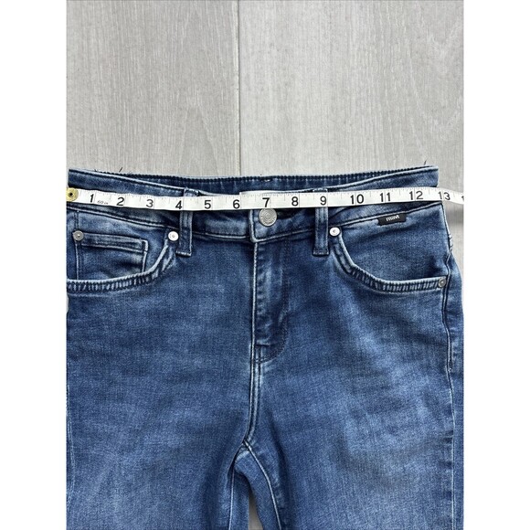 Womens Medium Wash High Rise Flare legs Denim Jeans 25/32  stretch - Picture 3 of 8